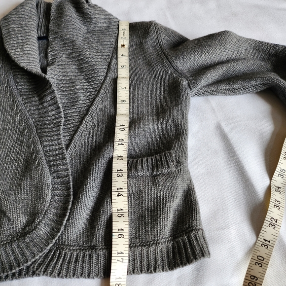 SOLD | Massimo Dutti NWT US S cropped open front sweater cardigan, dark gray - Picture 8 of 8
